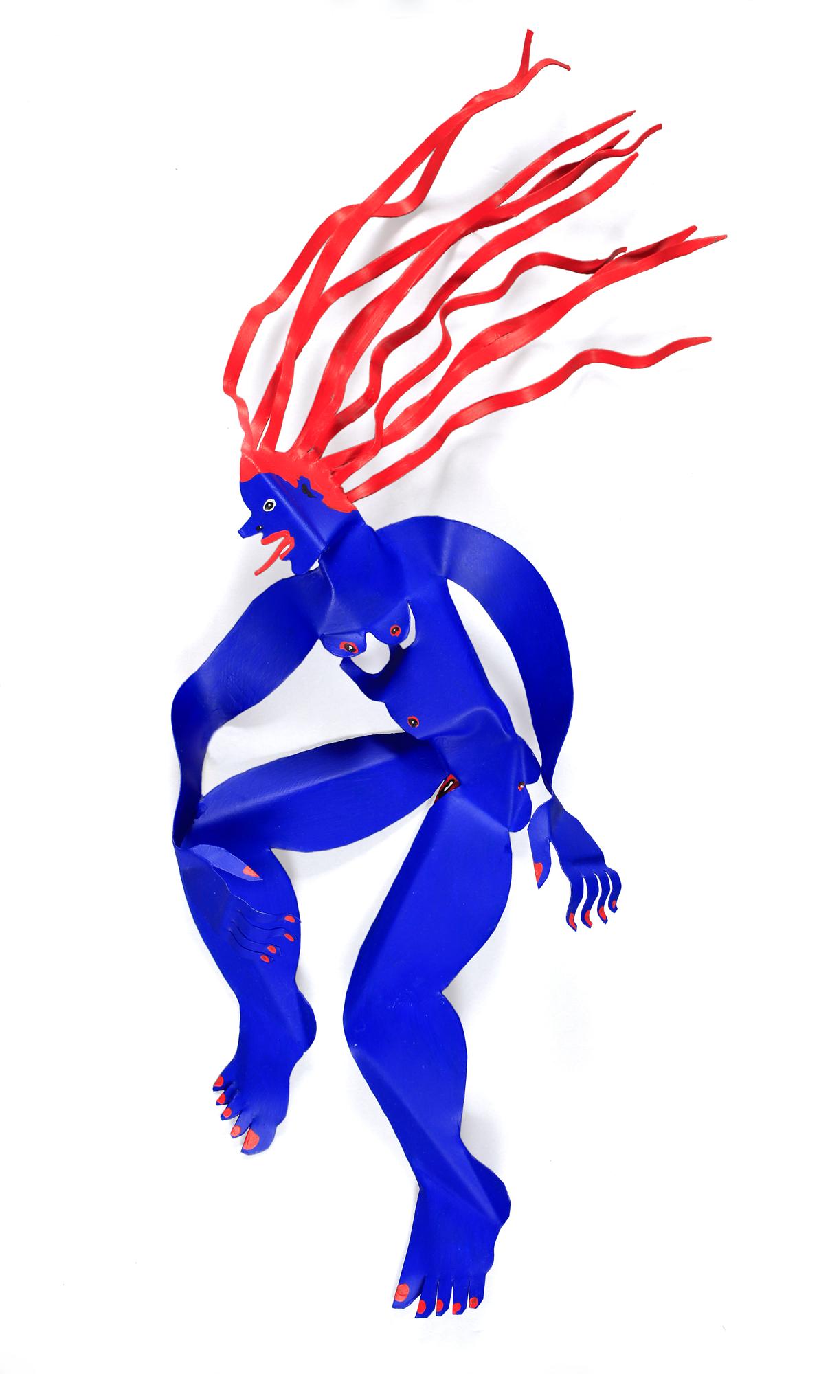 TIMO SOLIN, väggskulptur, plåt, sign o dat -94.