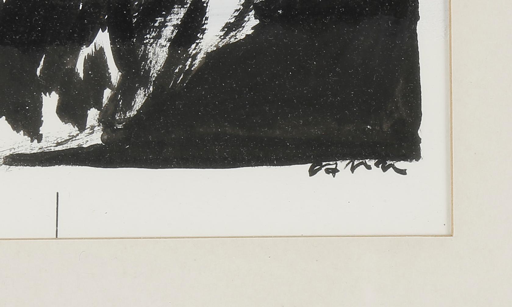 MARTIN LAMM. Tusch och täckvitt. Sign.