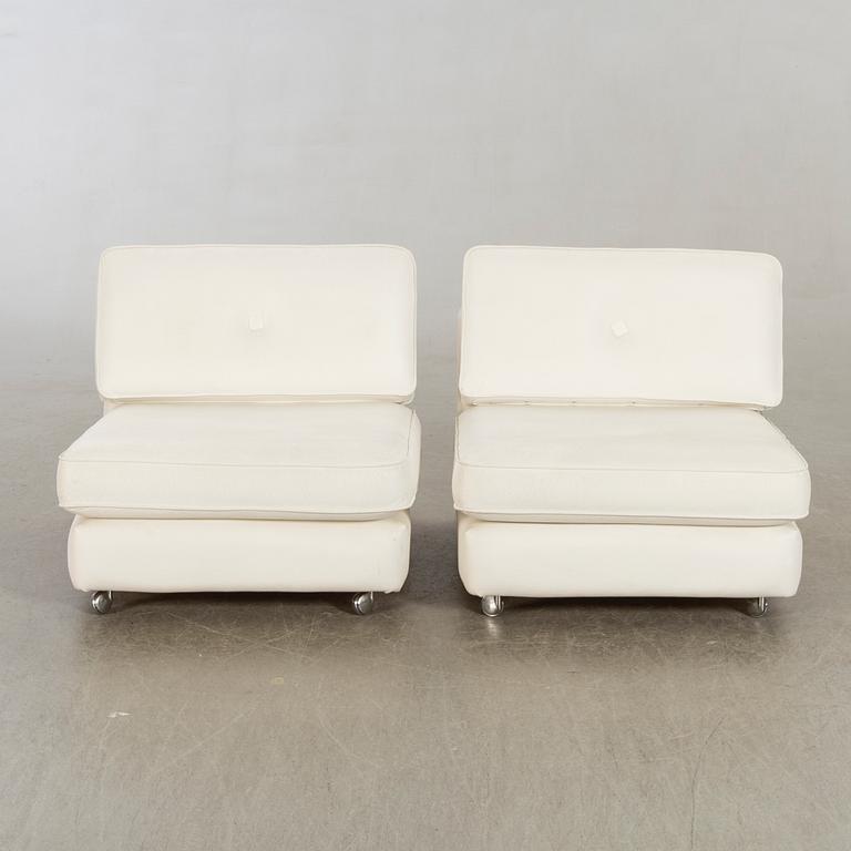 A pair of Gillis Lundgren 'Poco' IKEA 1970's lounge chairs.