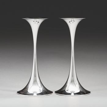 Tapio Wirkkala, A pair of silver candlesticks, Kultakeskus Tavastehus, Finland 1989.