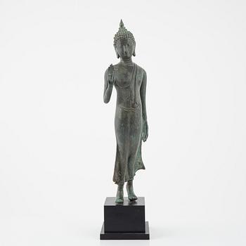 A bronze figure of buddha, Thailand, second half of the 2Oth Century.
