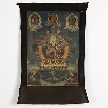 A Tibetan Llama Buddha Thangka, 19th century/around 1900.