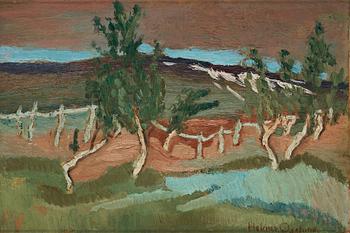 574. Helmer Osslund, Landscape from the north of Sweden.