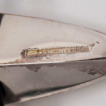 Ulla Poropudas, jewellery set, 4 pieces, silver, acrylic, Lapponia 1986.