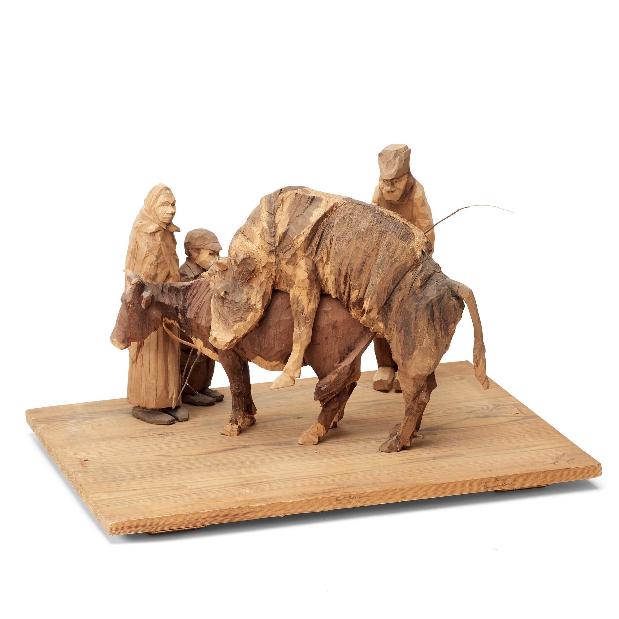 Axel Petersson Döderhultarn, "Lantlig idyll - kobröllop" (cow wedding).