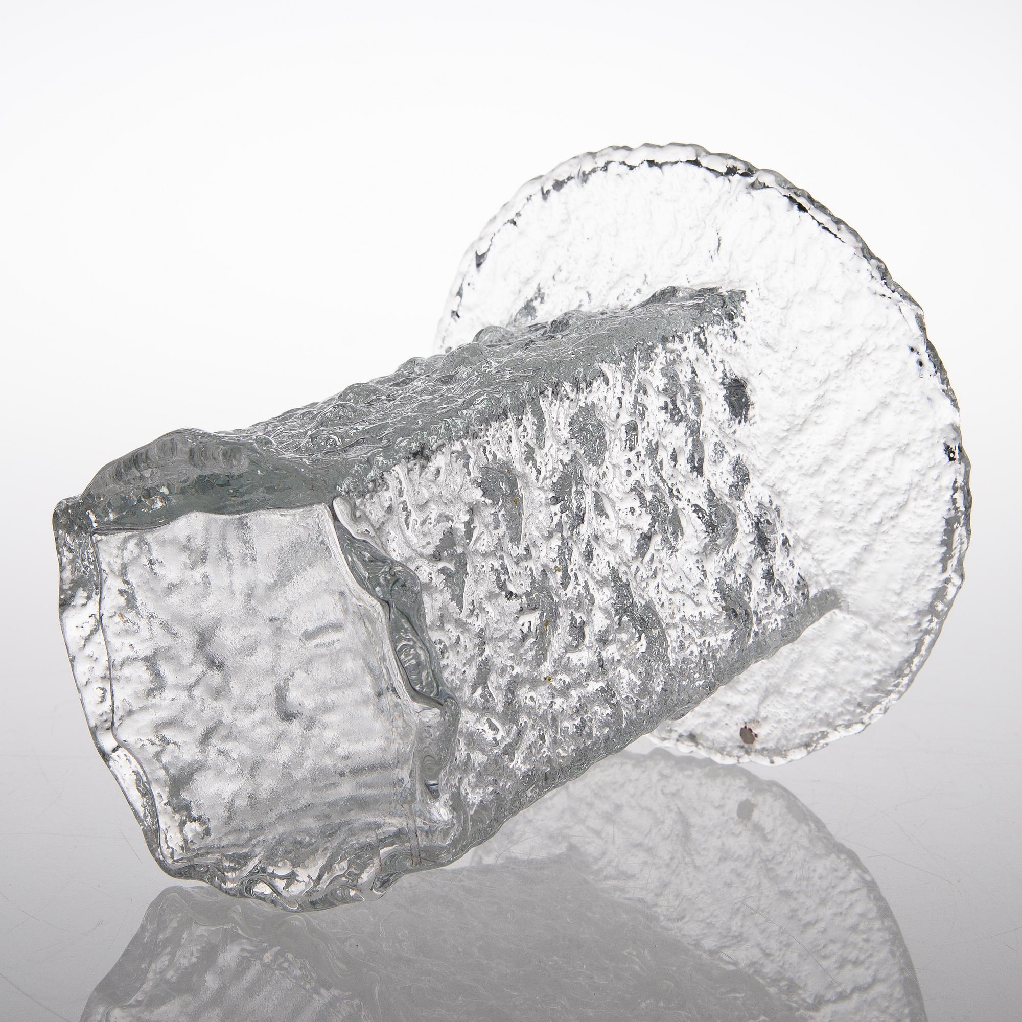 TIMO SARPANEVA, maljakko, lasia, Iittala 1900-luvun loppu, Signeerattu TS.