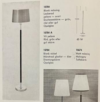 Harald Notini, or Uno Westerberg, a pair of floor lamps model "15784", Arvid Böhlmarks Lampfabrik, 1960s.