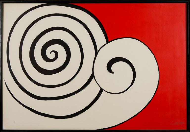 ALEXANDER CALDER, "TWO SPIRALS".