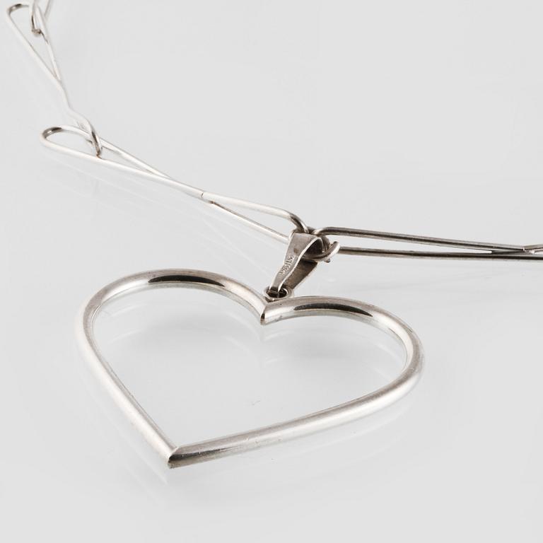 COLLIER, sterlingsilver, Herman Siersbol, Katrup, Danmark. Vikt 40,9 gram.