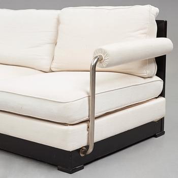 Axel Einar Hjorth, a "Typenko" steel and black lacquered birch sofa, Nordiska Kompaniet, Sweden 1932.
