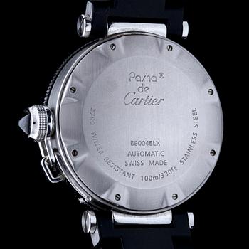 CARTIER, Pasha, automatisk, stål, ca 2005.