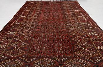 Matta, antik Beshir, Västra Turkmenistan, ca 597 x 240 cm.