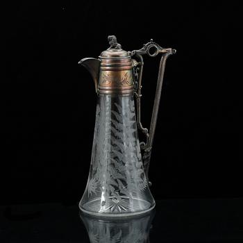 KANNA, glas och nysilver, 1800-talets slut.