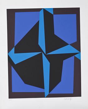 VICTOR VASARELY, Mapp med 10 st färgserigrafi,1989, samtliga signerade och numrerade 93/100.