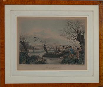 LITOGRAFIER, 4 st, R.Havell Jr, England, 1800-tal.