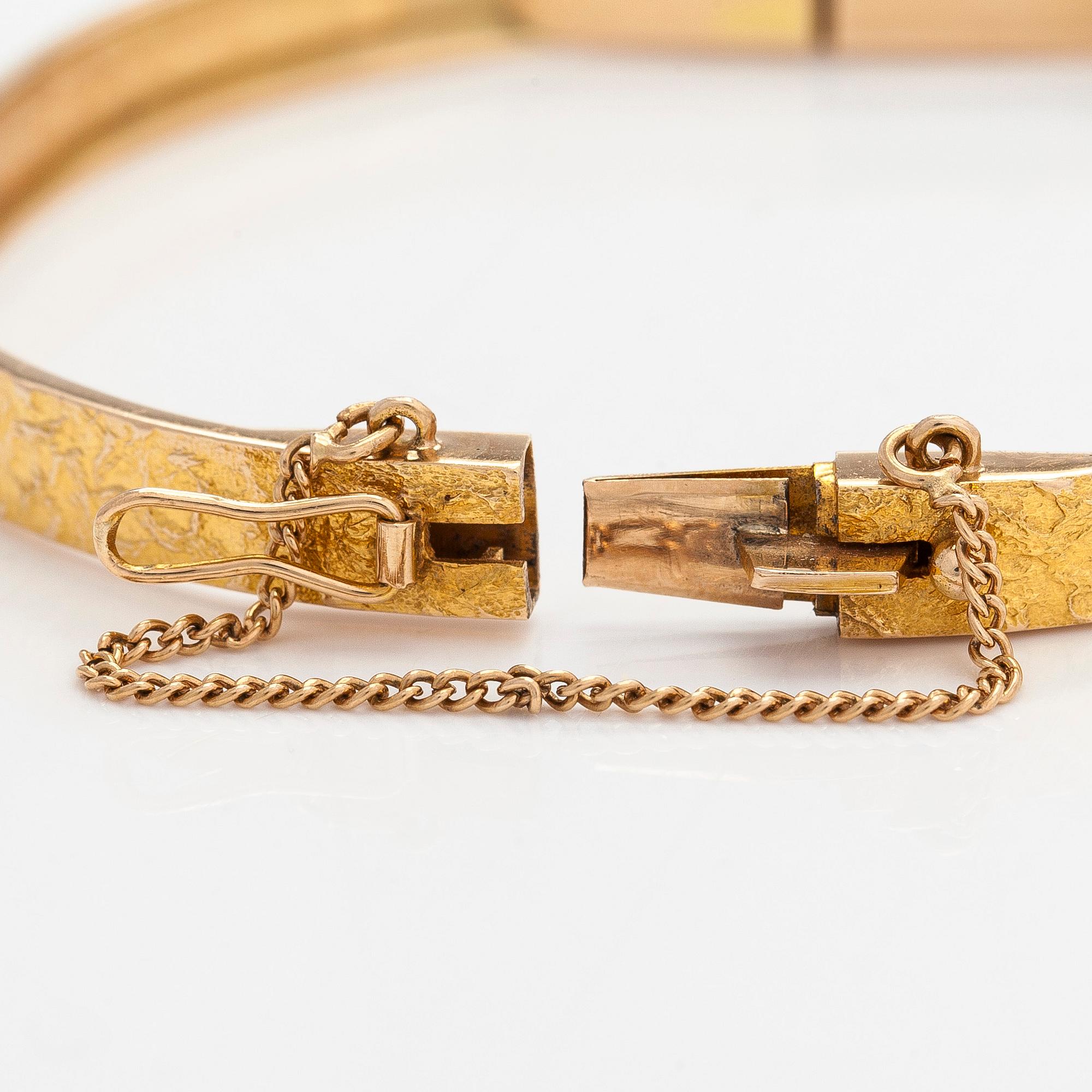 Björn Weckström, armring, "Lapinranne", 14K guld, Lapponia 1967.