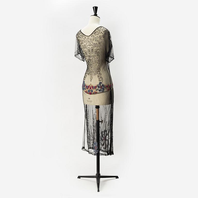 A pearl embroidered 1920's dress.