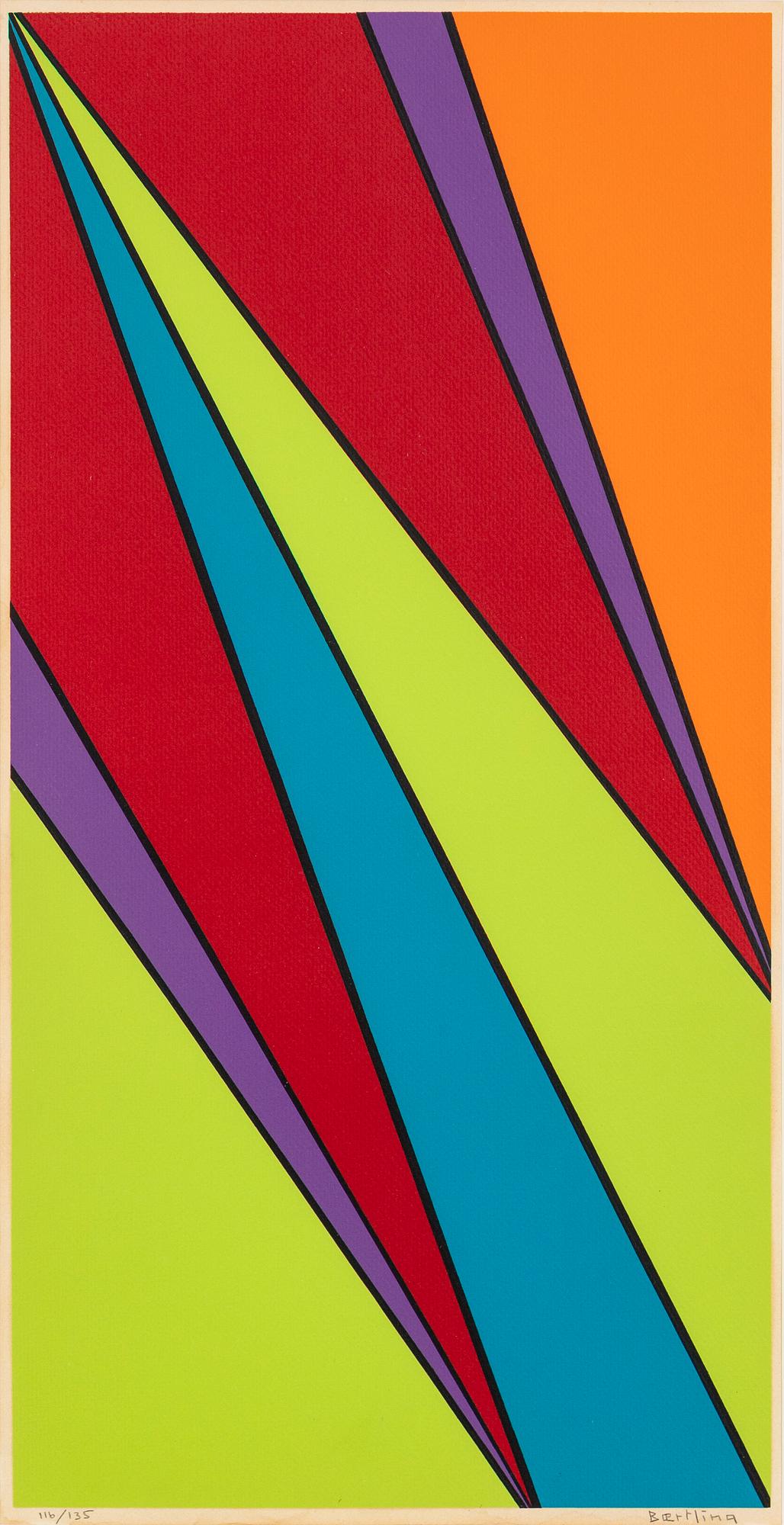Olle Baertling, silkscreen in colours, signed 116/135.