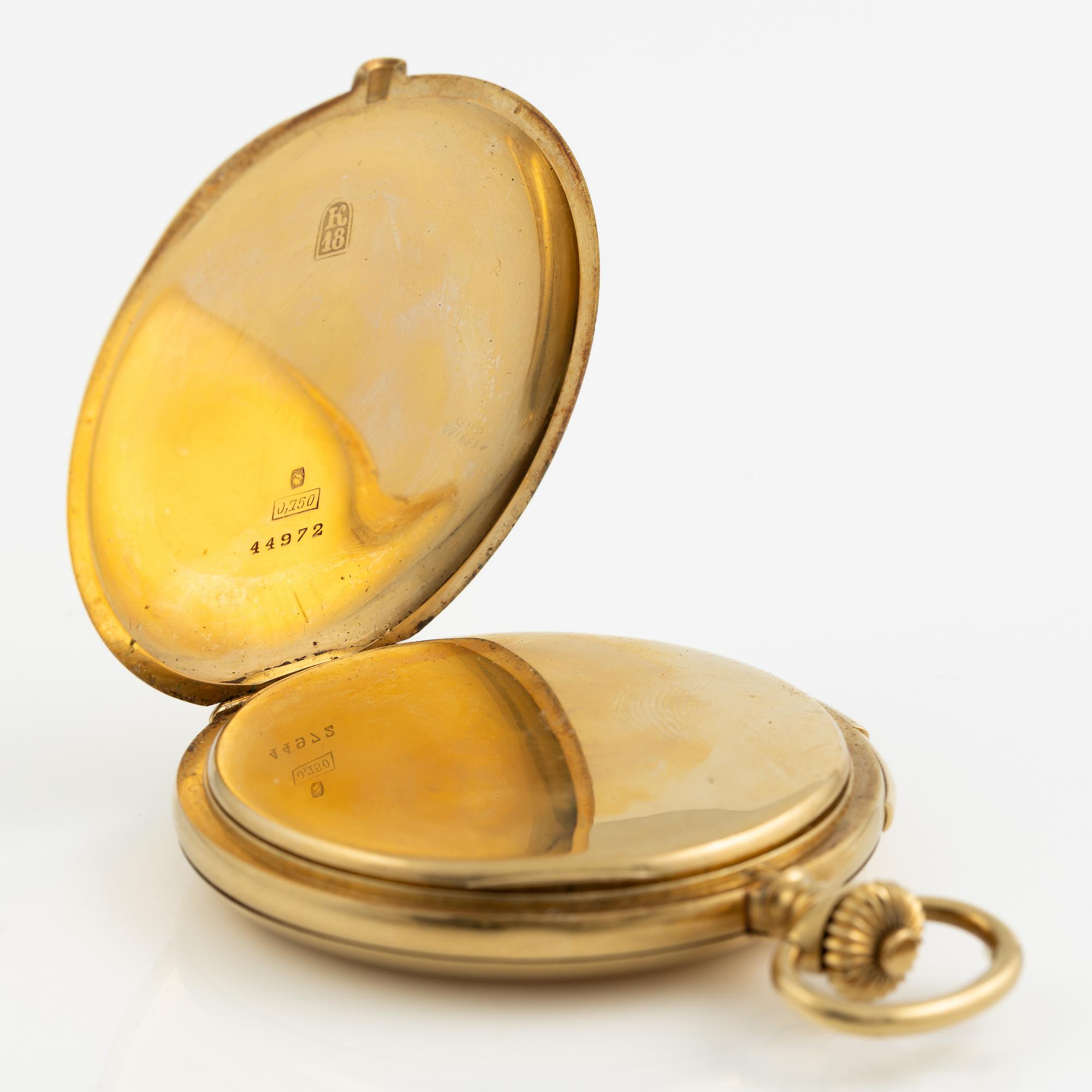 Fickur, repeter, savonett, 52,5 mm.