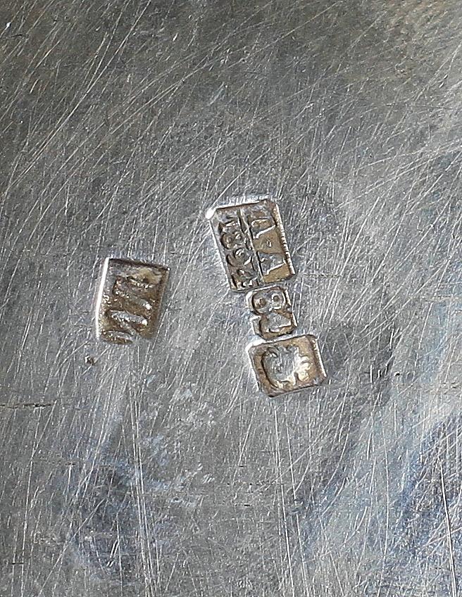 SOCKERSKÅL, silver, troligen I. Prokofiev, Moskva, Ryssland, 1894.