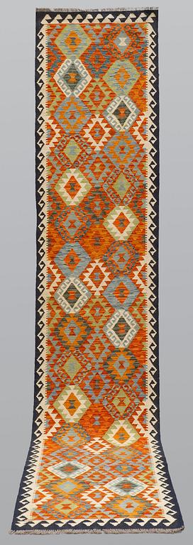 A runner, Kilim, ca 378 x 77 cm.