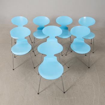 Arne Jacobsen,  stolar 8 st, "Myran", Fritz Hansen, 1993.