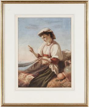 Moritz Conradi · MORITZ CONRADI, akvarell, signerad och daterad 1871.