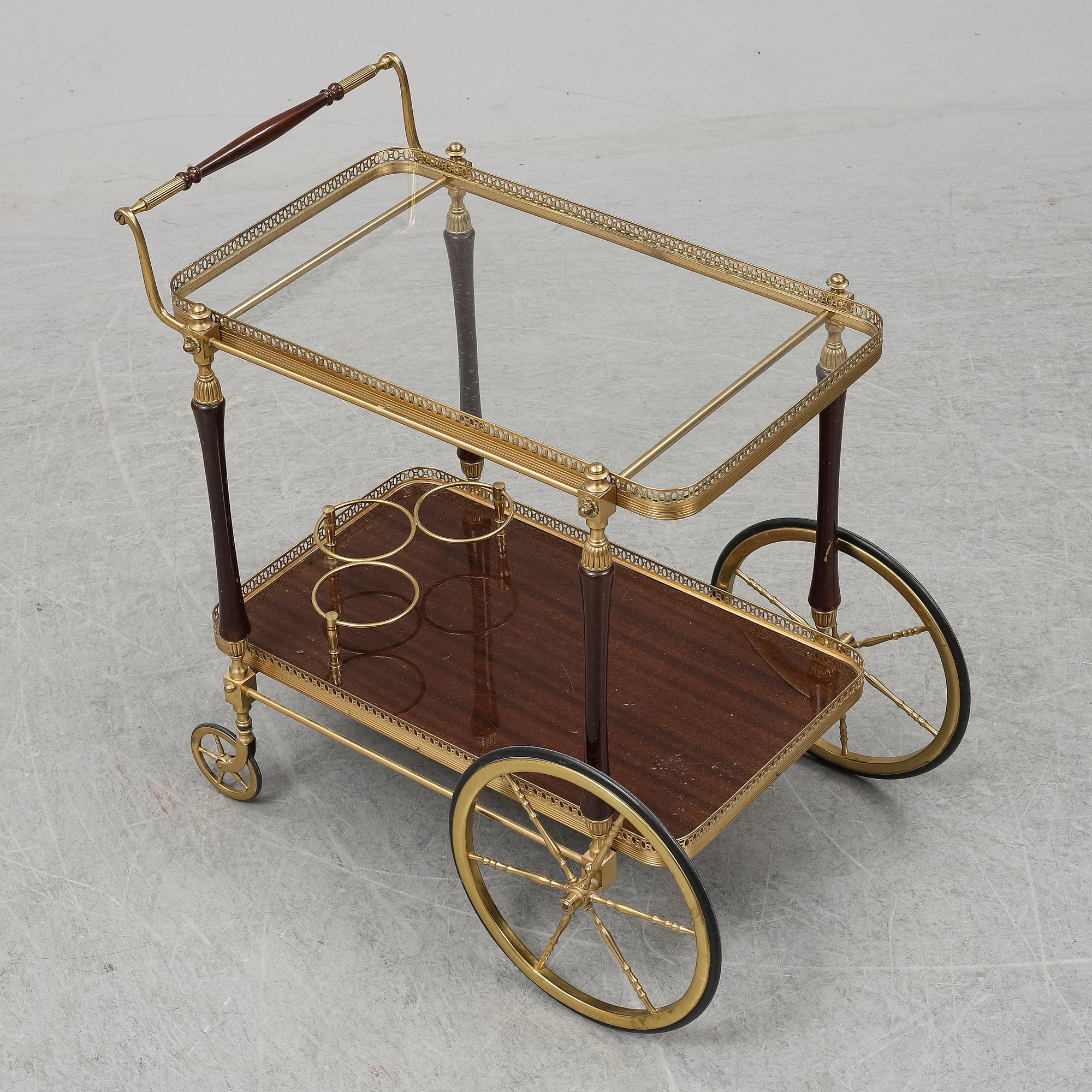 A second half of the 20th century tea trolley.