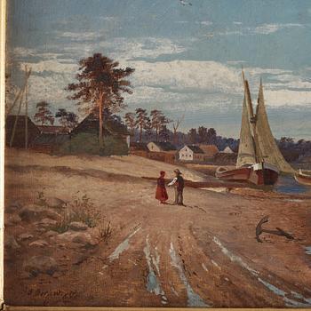 Alexander Borsow, oil on panel, signed and dated -87.