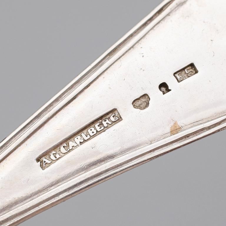 SAMLING SKEDAR, 10 st, silver, 1700-/1800-/1900-tal. Vikt ca 359 gram.