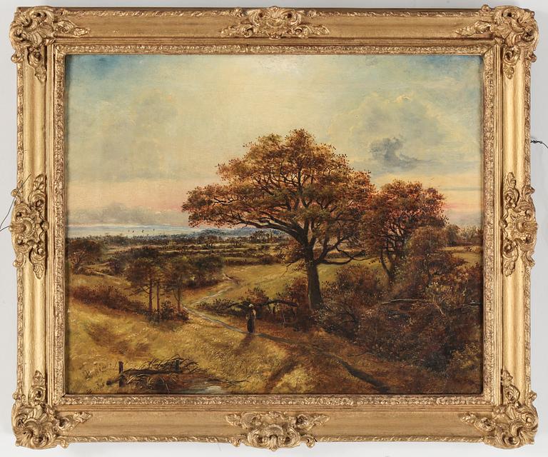 OKÄND KONSTNÄR, olja på duk, bär otydlig signatur.