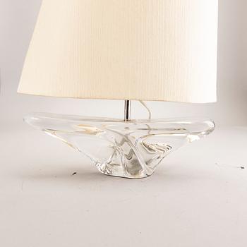 A signed daum 1960s glass table lamp.