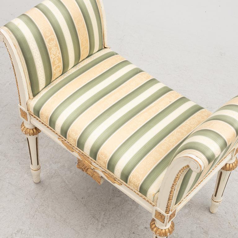 A Gustavian style bench, around 1900.