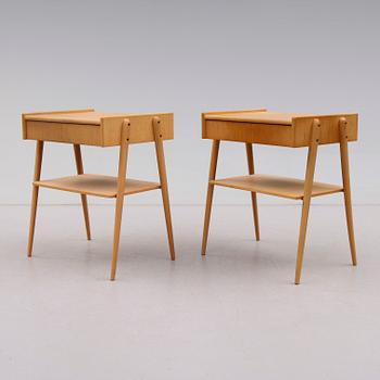 SÄNGBORD, 1 par, Carlström & Co, 1900-talets andra hälft.