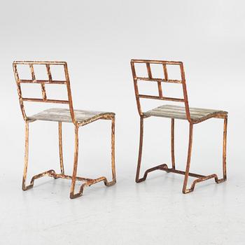 Carl Hörvik, a pair of garden chairs, possibly manufactured by Thulins vagnfabrik, Skillingaryd.