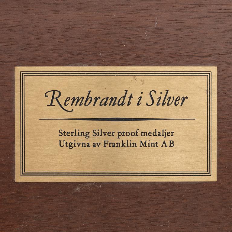 A set of 50 Sterling silver medals from Franklin Mint.