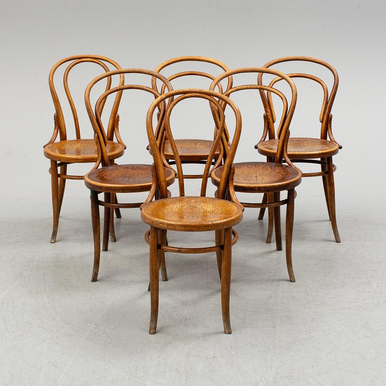 six early 20th Century chairs.