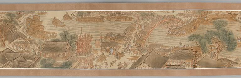 KAKEMONO, litografiskt tryck, 1900-tal.