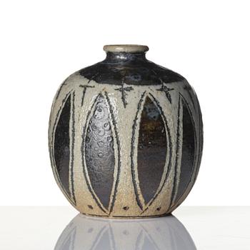 Anders Bruno Liljefors, a stoneware vase, Gustavsbergs Studio 1952.