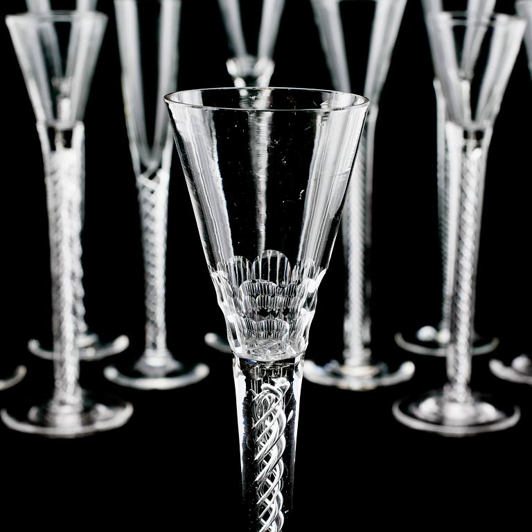 SNAPSGLAS, 10 st, snarlika, 1900-tal.