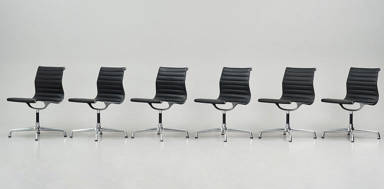 Charles & Ray Eames, a set of six chairs model "EA101", Vitra, 2018.