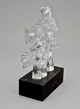 LARS HELLSTEN, möjligen,  "Våglek", glas, Orrefors, 1978.