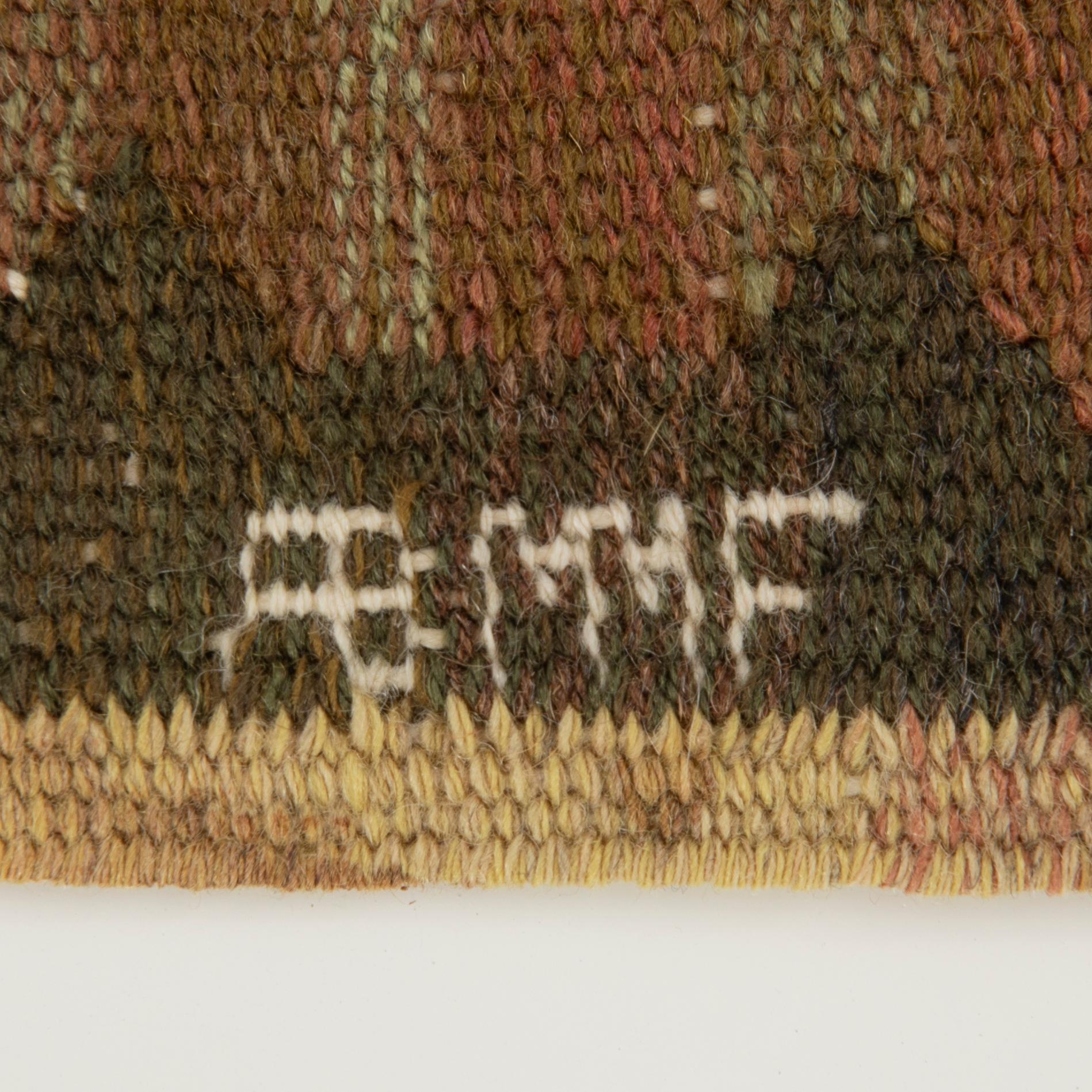 Märta Måås-Fjetterström, tapestry, "The Meadow", tapestry technique, approx. 34 x 55 cm, signed AB MMF.