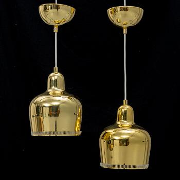 Alvar Aalto, a pair of model 'A330S' ceiling lights, Artek.