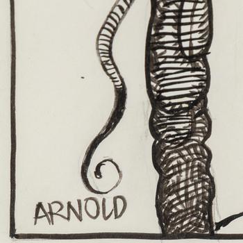 HANS ARNOLD, tusch, signerad.