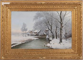 Johann Holmstedt, "Winter by the canal.".