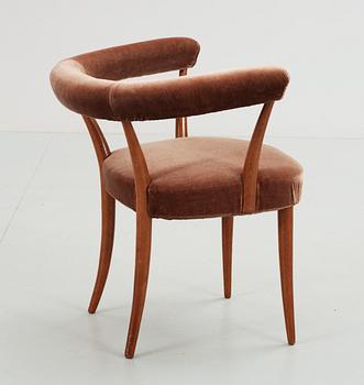 A Josef Frank mahogany armchair,