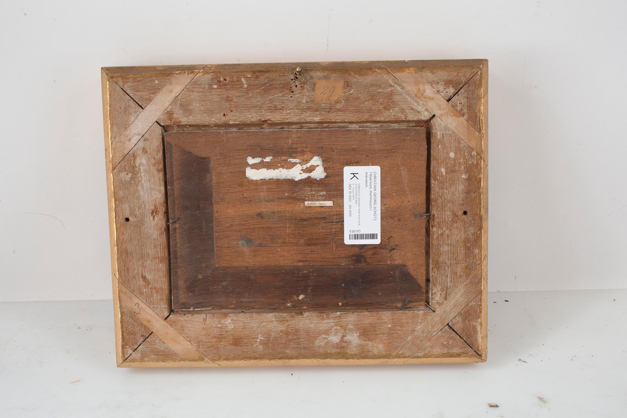 Christian Georg Schütz Tillskriven, En hamn i månsken.