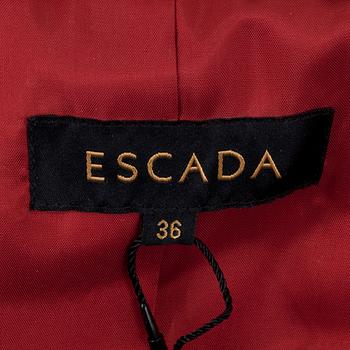 ESCADA, a red leather jacket, size 36.