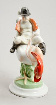 FIGURIN, porslin, Herend, 1900-talets mitt.